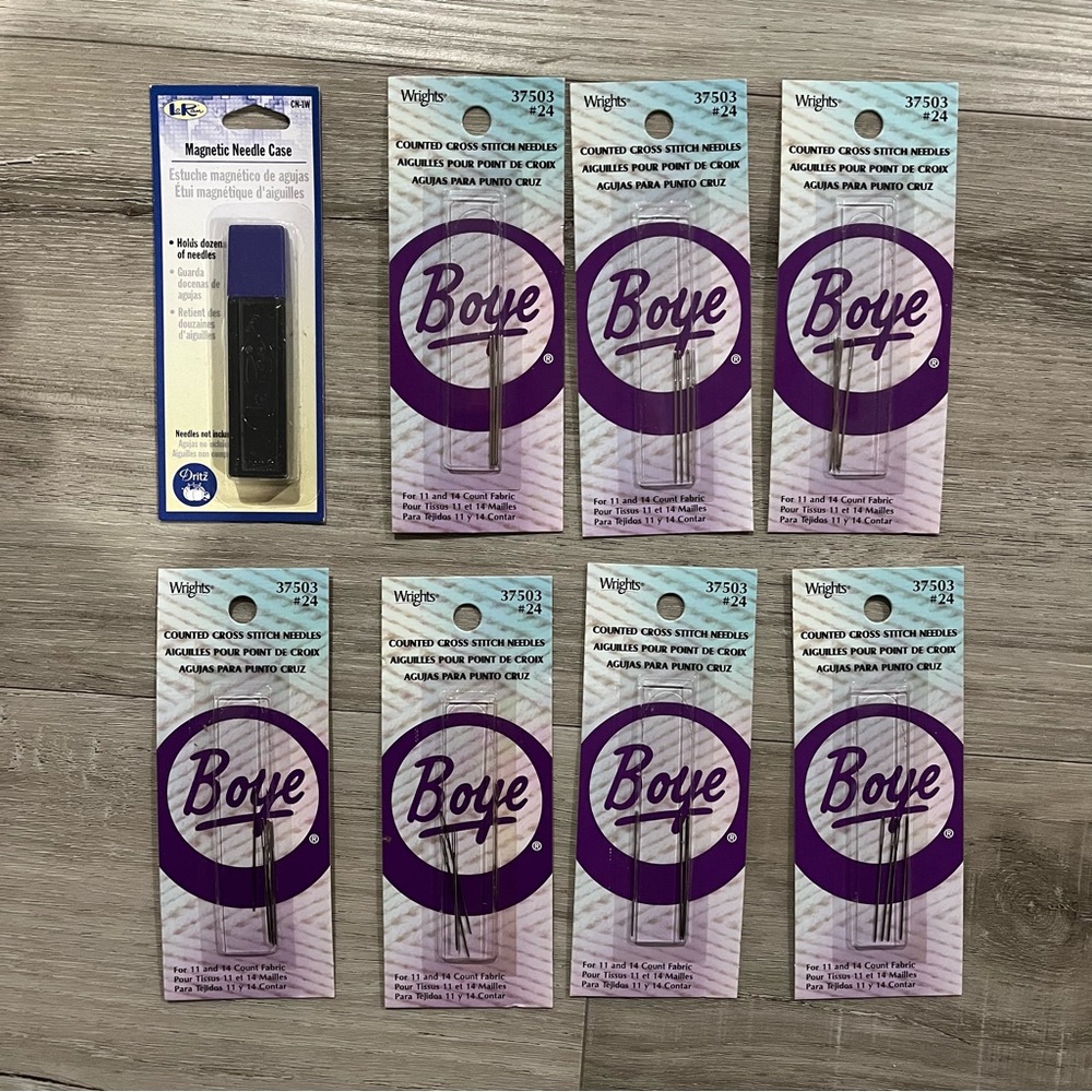 NWT Boye Set of Counted Cross Stitch Needles #24 with Magnetic Needle Case - Picture 2 of 16